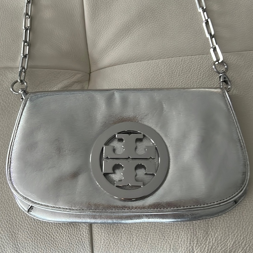 Tory Burch metallic crossbody handbag